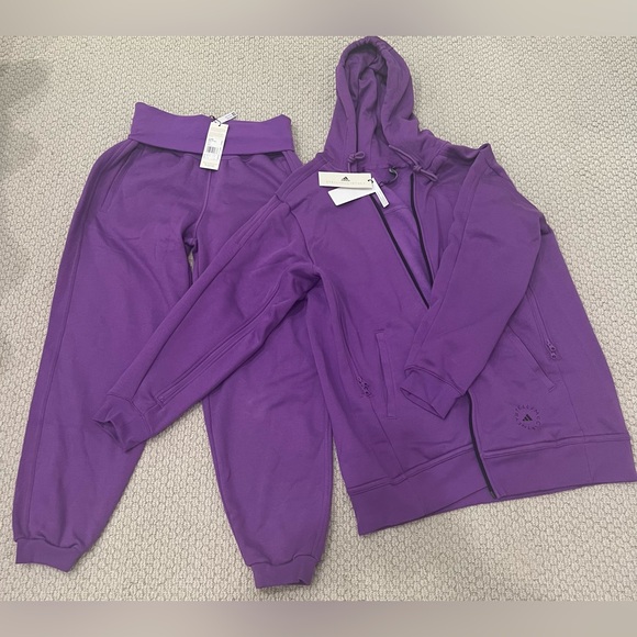 Women's NWT Purple adidas by STELLA McCARTNEY Sweatpants & Jacket Size M set